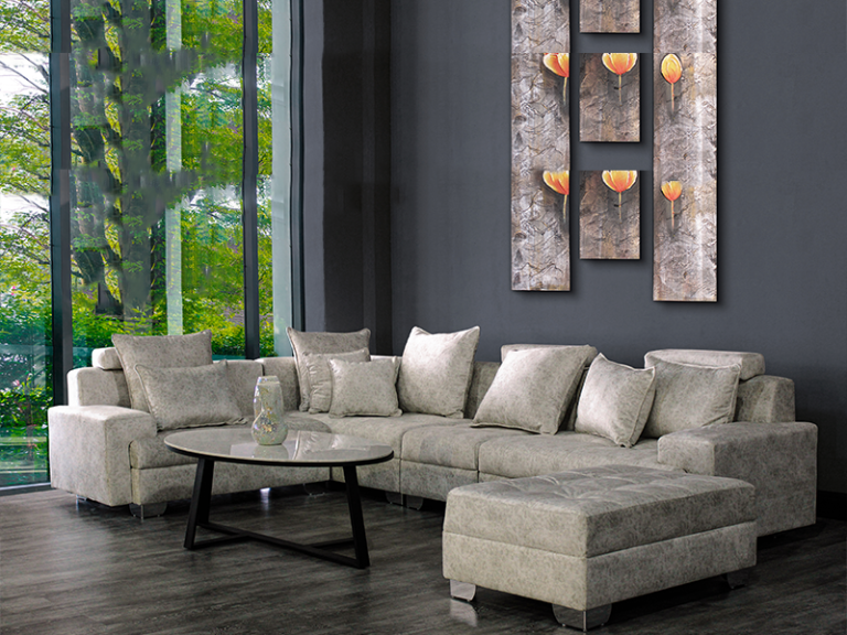 VBest Fabric/Leather Lounge Suite Home Go Furniture