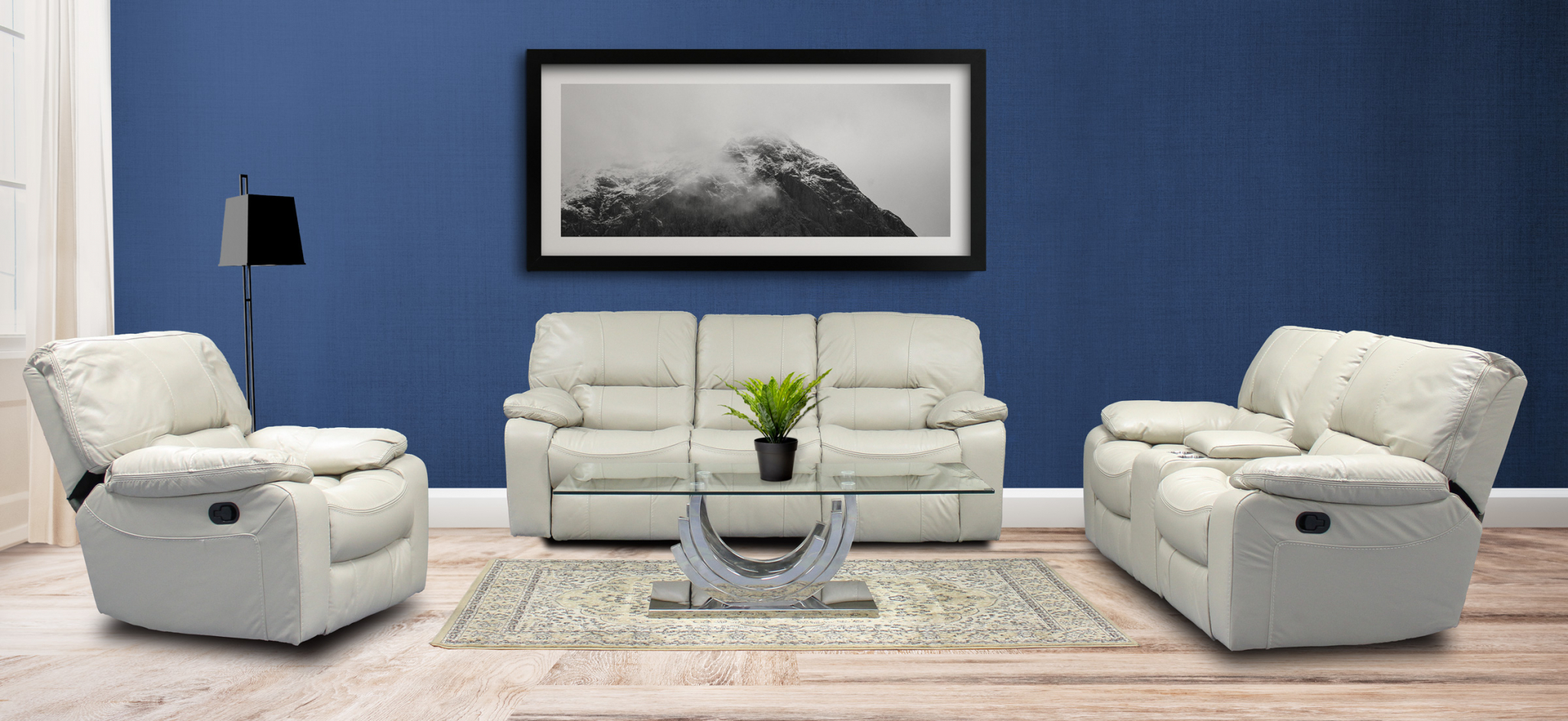 Royal Full Genuine Leather Lounge Suite Home Go Furniture