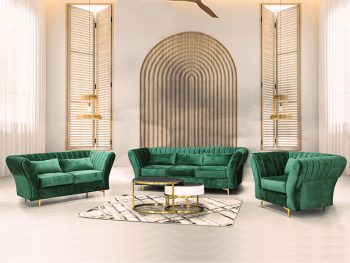 3 piece green Talia lounge suite