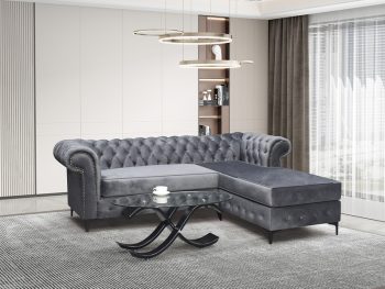 Saxon Fabric/Leather Lounge Suite