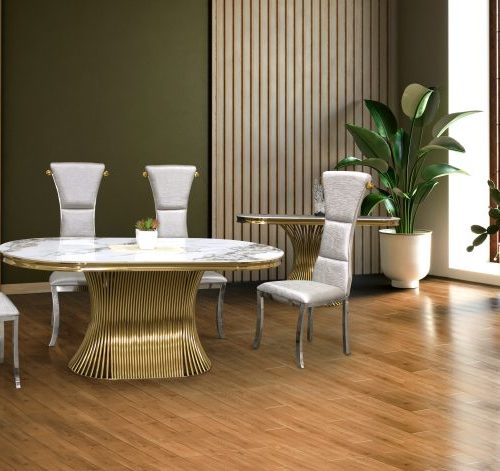 Enhance Your Dining Experience with the Celine 6-Seater Dining Table.