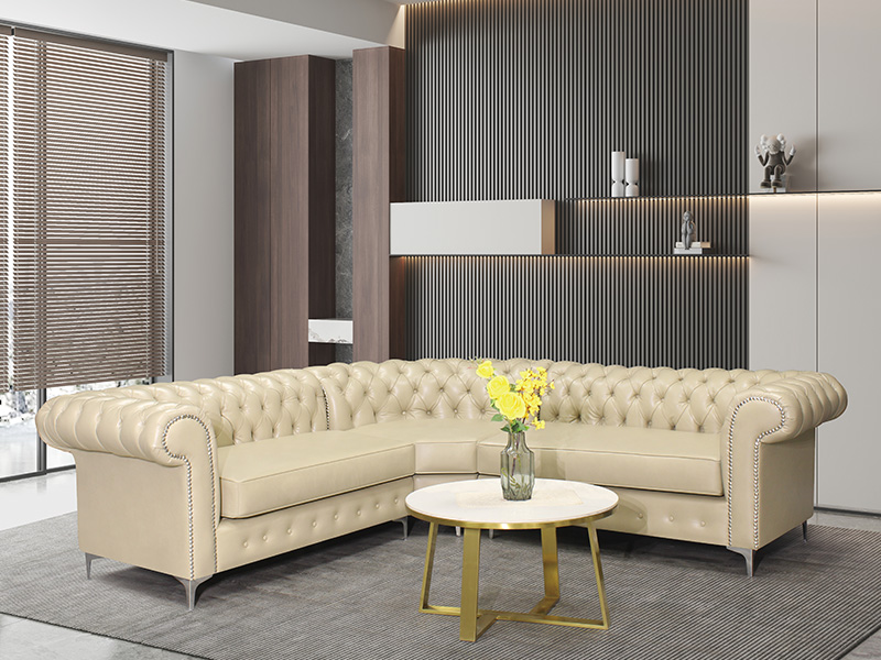 Elevate Your Living Space with the Chesterfield L-Shape Lounge Suite